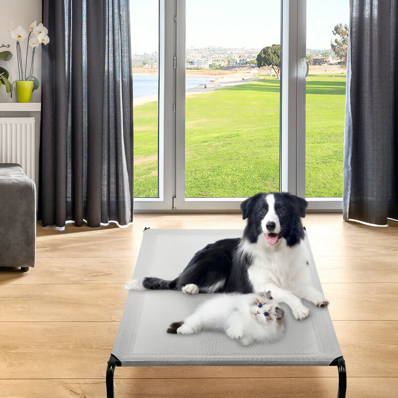 EASYCOMFORT Cuccia per Cani Rialzata con Cuscino Removibile e