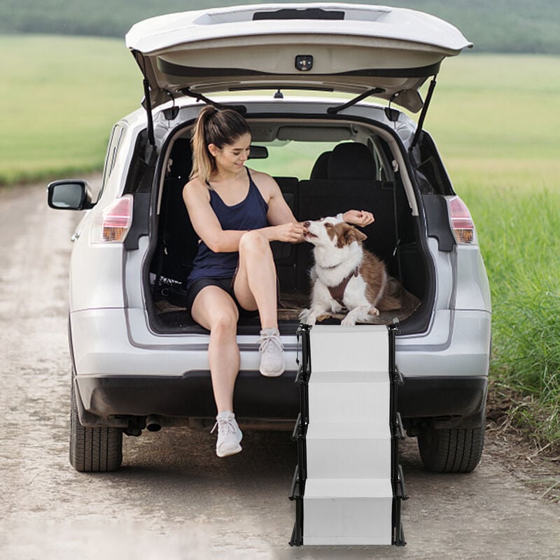 Haloyo Rampa per Cani Fino a 75 kg,aiuto per l'imbarco auto,Utilizzabile per  Tutti