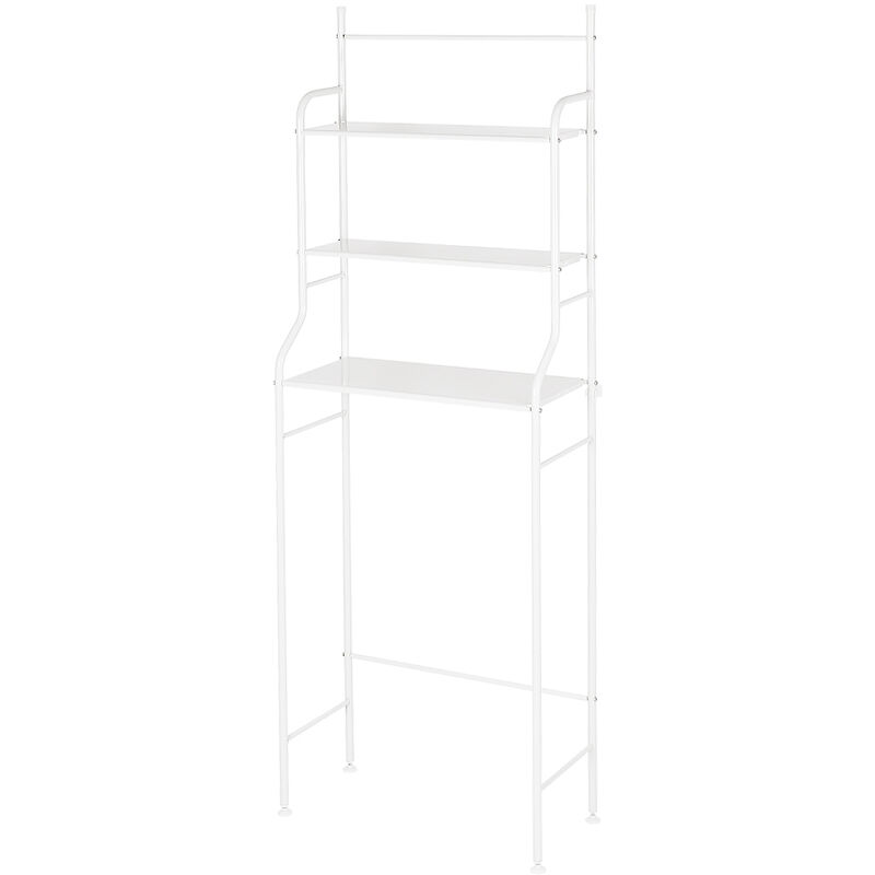 Scaffale per Bagno con 3 Ripiani gabinetto 1574826cm bianco