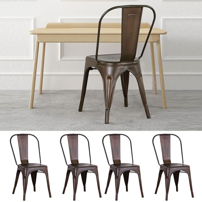 Set Sedie 120kg Set Di Sedie Da Pranzo Impilabili In Metallo