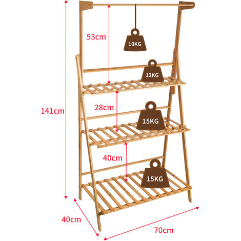 Scarpiera In Bambù Pieghevole 4 Ripiani - Organizzatore Scarpe Multifunzionale | 6.1 Cm Larghezza - Foto 2