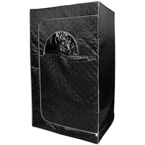 Sauna Portatil Vapor,Sauna domestica，sauna cabina sedile,Sauna a vapore,sauna casa sauna,Indoor Relax home spa Sala per una persona  2.5L 100 x 80 x 170 cm nero