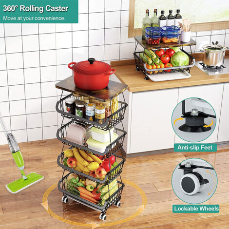 Scaffale Di Stoccaggio Del Cesto Di Frutta Del Supermercato Multi - Foto 8