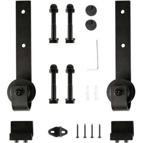 Kit Porta Scorrevole Kit Porta Scorrevole Kit ferramenta per Porta della  stalla Ferramenta per Porta della stalla Ferramenta per Guida Porta  Scorrevole Ferramenta per Porta della stalla Doppia scorr : : Fai