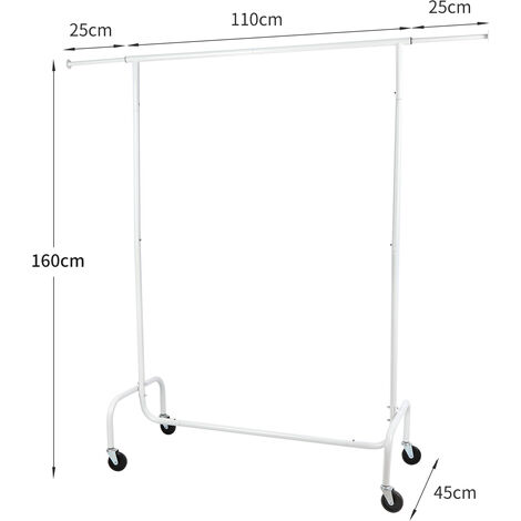 Porta Abiti Free-Standing Stand Appendiabiti Haloyo®,con Supporto per  Scarpe,110 x 46 x