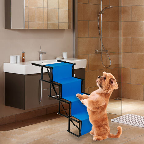 Haloyo Scala per animali domestici,rampa per auto,101 x 76 x 47 cm,blu (1/5)
