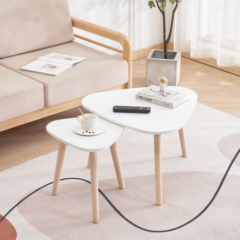 Tavoli Set di 2, Tavolino con ripiano portaoggetti