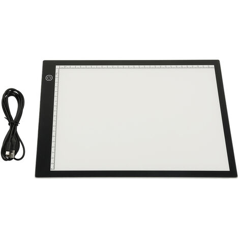 A4 LED Pad Luminoso Pannello Luminoso da Tavolo Haloyo®,La Luce Pod Tracing  Board,35.5 x 23.5 x 0.4 cm,nero