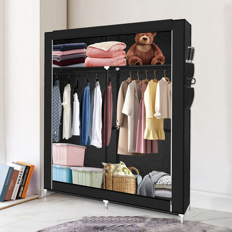 GIANTEX Armadio In Tessuto Con Struttura In Metallo Guardaroba