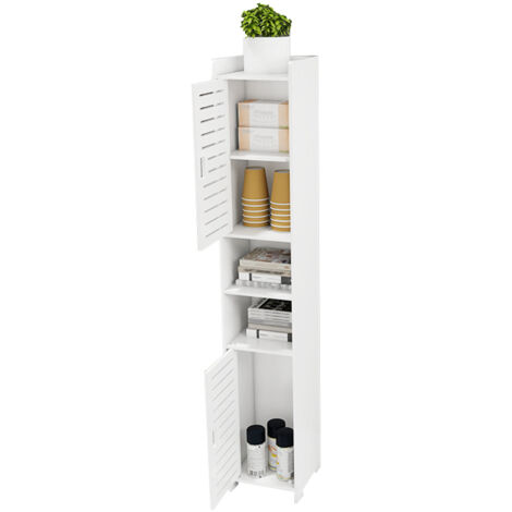 Haloyo® Mensola per il bagno, Mobiletto per il bagno, Mobiletto per la cucina, 26x22x118cm, Bianco (1/5)