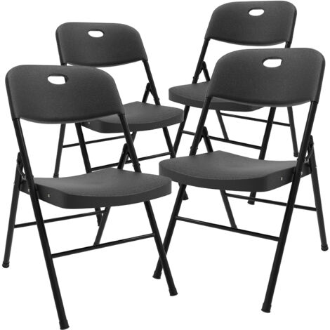 Giantex Set 4 Sedie Pieghevoli Da Esterno, Schienale Regolabile 7 Posizioni, Con Poggiatesta E Telaio In Acciaio, Grigio, Portata 136 Kg