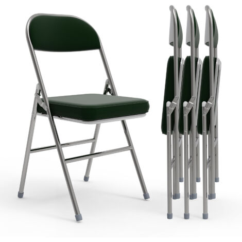Crestlive Products Set Di 4 Sedie Pieghevoli Da Giardino Con Braccioli - Struttura In Acciaio, Tessuto Textilene, Marrone, Portata 113 Kg, Nessun Montaggio