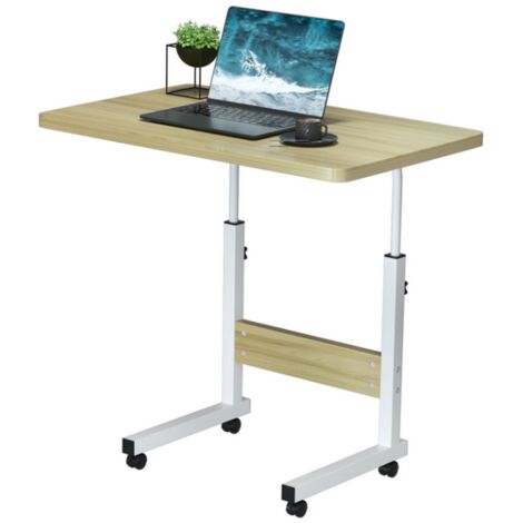 Tavolo Scrivania Porta Pc Computer Regolabile Tavolino Letto Divano Ruote Bianco 87914140