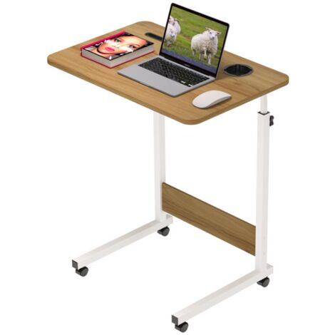 Scrivania portatile per computer in metallo con ruote, Postazione da lavoro mult