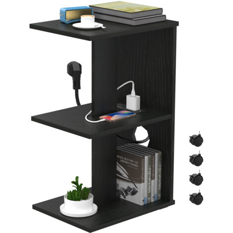 MODERION Tavolino In Legno Massello Mid-Century – Con Ripiano Portaoggetti E Gambe Intagliate – Colore Ciliegio