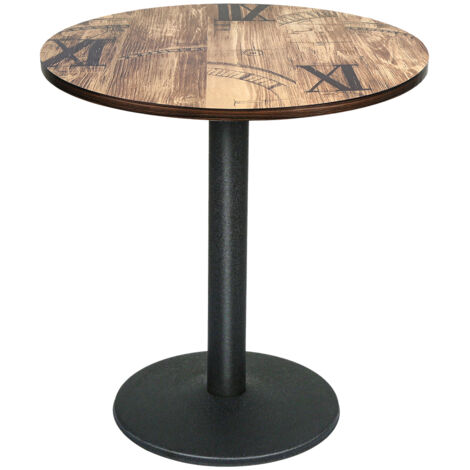 Tavolo rotondo in stile industriale retrò, tavolo da bar, tavolo da pranzo, tavolo da pranzo per ristorante, casa, interni, 70x70x72 cm