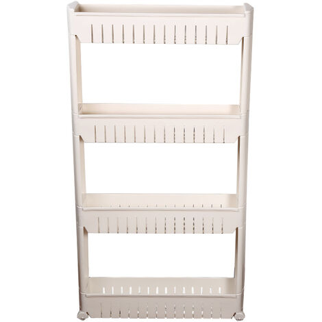 SHALLY DOGAN - Scaffale Portaoggetti Multiuso Mobile Bianco 3 Ripiani E 1 Cassetto Casa Ufficio