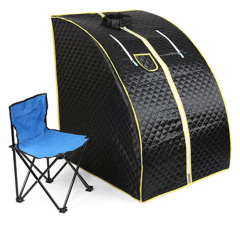Mobile Sauna Box Portatile a Vapore SPA a Casa Famiglia Telecomando Dimagrante snellente Effetto Spa- nero 753525cm (1/5)