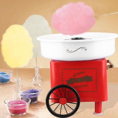 Macchina zucchero filato elettrica uso domestico in stile retrò feste  bambini rosso