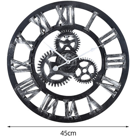 Orologio da parete a pendolo industriale Orologio da parete vintage in  legno 3D Orologio silenzioso per