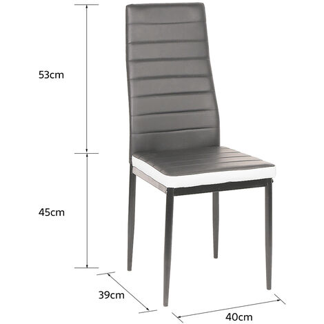 ECD Germany Set 6x Sedie da Pranzo Blu Scuro Poltrone Imbottite in