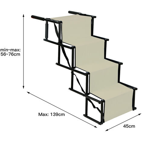 Rampa per cani, scale per cani, pieghevoli, scale pieghevoli per cani, rampa  per cani, 165 x