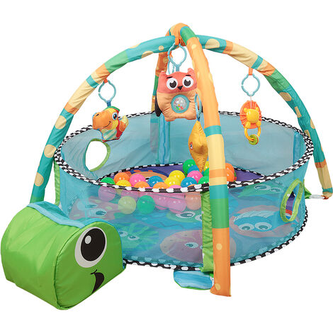HUOLE Tappetino Gioco 4 In 1 Per Bambini Con Pianoforte A Pedali - Tappeto Musicale Antiscivolo, Ciondoli, Regalo Neonato - 3