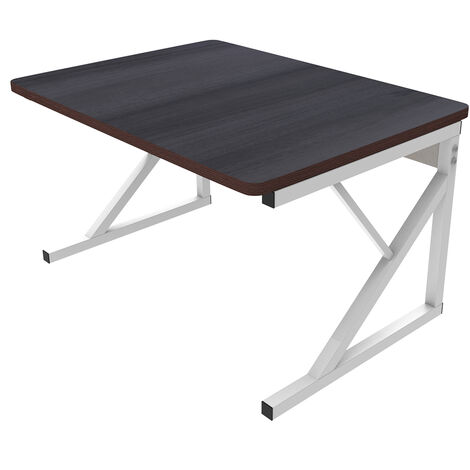 Scaffale Mensola Cucina Mobiletto Porta Microonde Ripiano Metallo Legno 54x35x34,5cm, nero