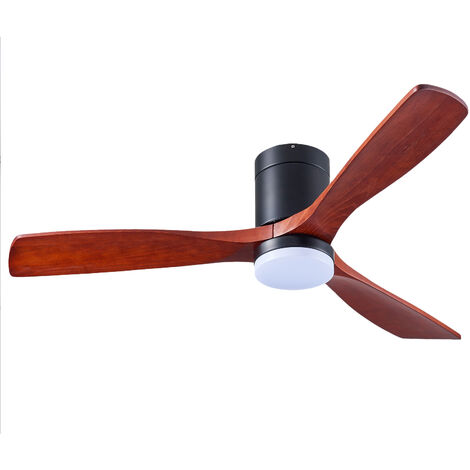 Ventilatore a plafoniera da soffitto vintage con luce nero - 8B1E