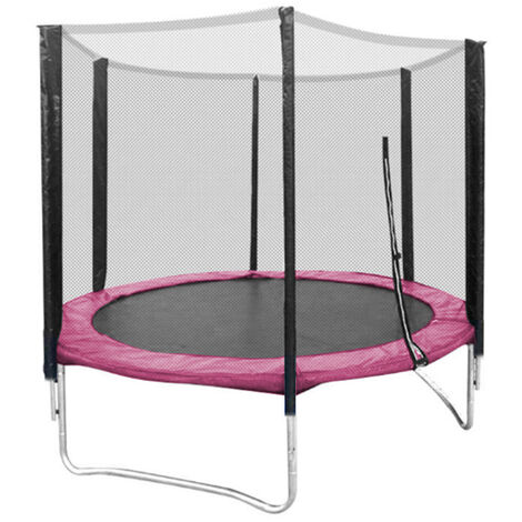 Rete Di Sicurezza Per Trampolino 366 Cm Con 6 Aste – Copertura Bordi E Molle Inclusa – Altezza 185 Cm, Resistente Ai Raggi UV - 2