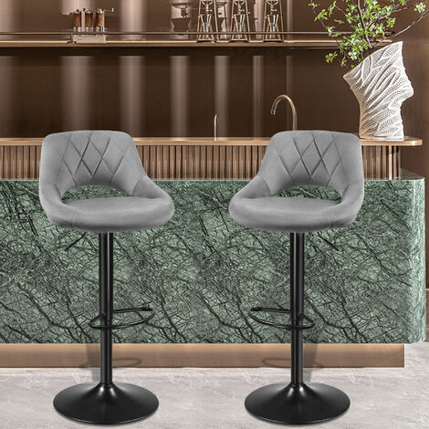 Lexicon Set di 2 sgabelli da bar girevoli da bancone, moderni in legno massello, schienale alto, sedile girevole, poggiapiedi per isola da cucina, bar, facile montaggio, schienale a X, 61 cm, bianco
