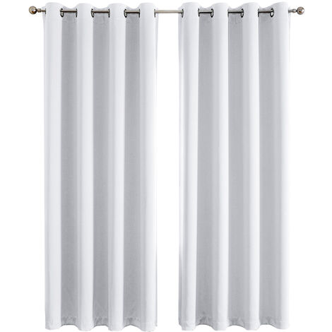 2 Pannelli Tende Camera da Letto per Salotto Eleganti, Tende per Interni Oscuranti,Tende Soggiorno Moderne Termiche per Cameretta Bambini, con Occhielli, 140x240 CM (Larghezza x Altezza), ,Beige
