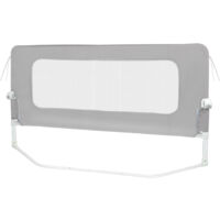 Haloyo® Telaio per cancelletto di sicurezza pieghevole e portatile, barriera per letto per bambini, sponda per letto portatile, 200x73-86 cm, grigio
