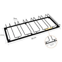 Portabicchieri Sottopensile Per Calici Da Vino - 2 Pezzi, In Metallo, Nero - Foto 5