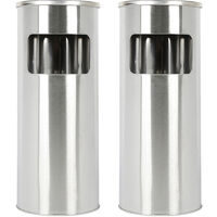 MAYMA Pattumiera Con Posacenere Integrato - Acciaio Inox, 60 Cm, Per Interno Ed Esterno - Foto 7