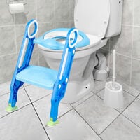 Riduttore Water Bambini Riduttore WC per Bambini con Scaletta Pieghevole per  l'addestramento al Vasino, Sedile