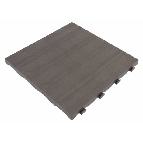 6 x PAVIMENTO IN PP 40X40X2,5 CM E40 LM EFFETTO LEGNO