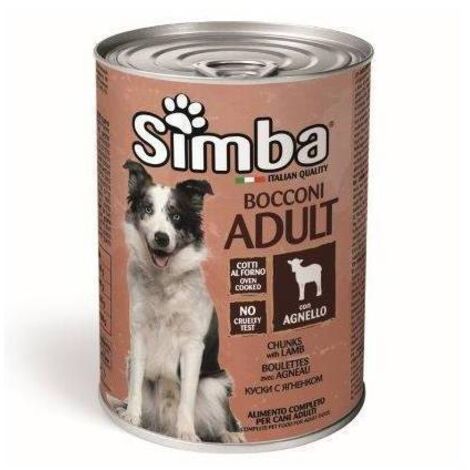 24 x CIBO CANE MONGE SIMBA 415 G BOCCONC AGNELLO