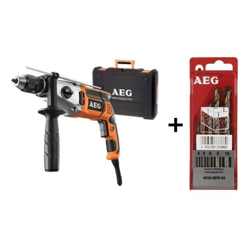 AEG – Perceuse à percussion électrique 850W – 2 vitesses – Mandrin auto-serrant 13mm – Capacité max béton 20mm – Poignée ergonomique (1/5)