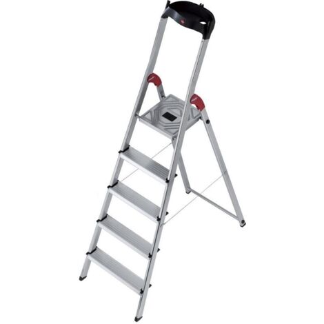 Hailo L60 e'chelle escabeau en aluminium 4 marches syste'me de base Easyclix a' usage domestique (1/3)