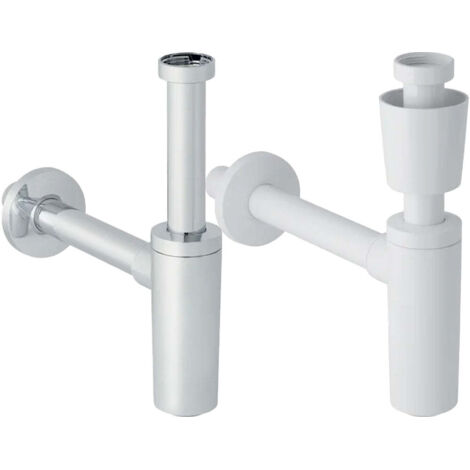Siphon apparent pour évier Ø 40X1"1/4 Blanc (1/4)