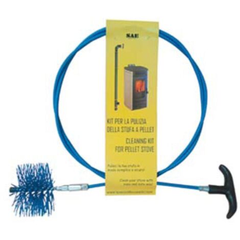 Kit de ramonage complet pour poêles à granulés – Brosse 80 mm – Rallonge fibre de verre 200 cm – Nettoyage efficace des conduits (1/3)