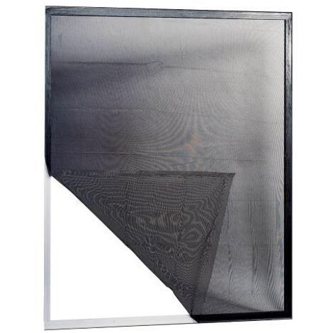 Moustiquaire fenêtre noire L. 130 cm x h. 150cm