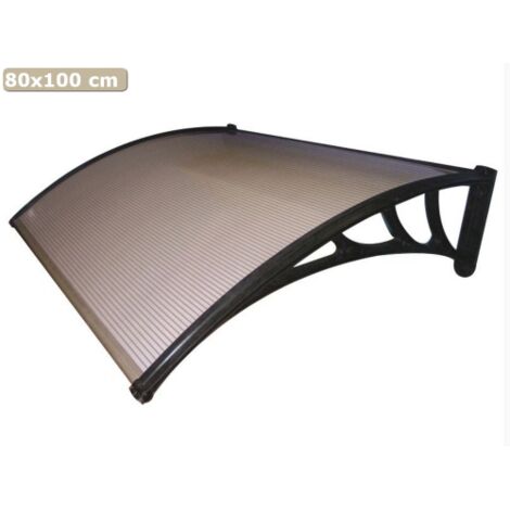 Abri pour extA rieur 80x100 cm Auvent modulaire pour portes et fenA tres en polycarbonate alvA olaire effet fum