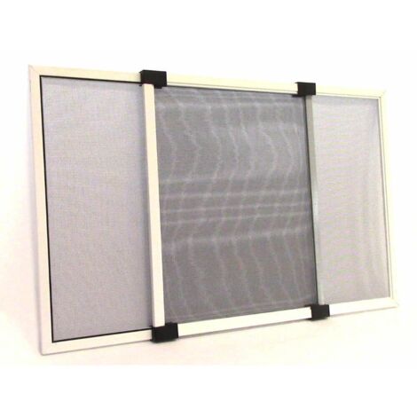 Moustiquaire extensible 2 unités 50x40cm réglables – Protection contre les insectes – Textile/Plastique – Dimensions ajustables 40 à 72 cm