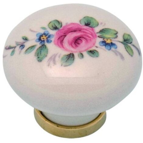 25 x POMOLO PORCELLANA TONDO C/BASE F/20 31X26 MM