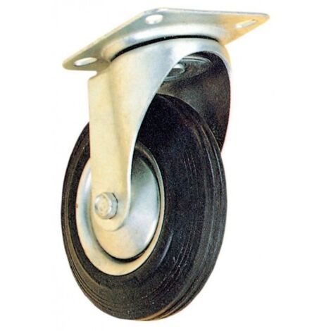Roue industrielle de haute qualité avec roulement à rouleaux, diamètre 85 mm, plaque pivotante et capacité de charge maximale de 50 kg. (1/2)
