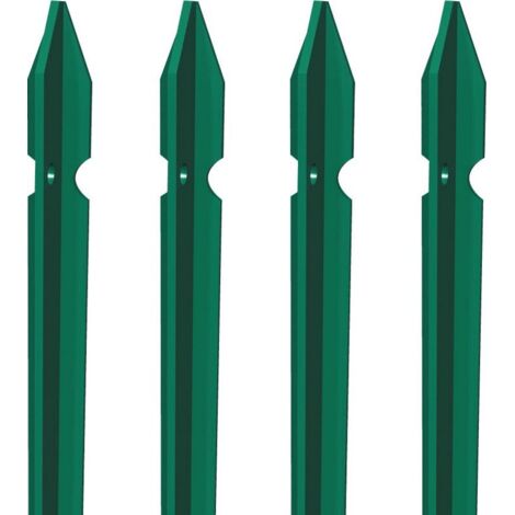 Salone – Lot de 10 poteaux plastifiés 150 cm – Dimensions 30 x 30 mm – Épaisseur 3 mm – Poids 1,88 kg – Pour clôtures en T