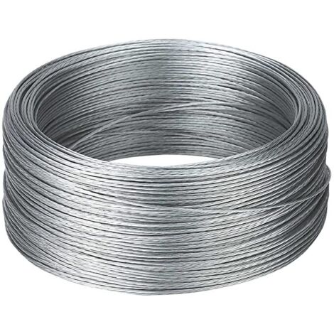 Câble métallique en acier 1,2 mm – Résistance 200 kg – 200 m pour clôtures – Traitement fer zingué pour extérieur – Ako Agrartechnik