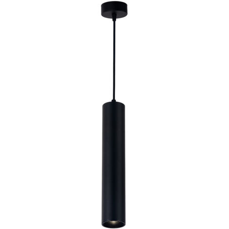 Optonica – Luminaire suspendu GU10 en aluminium noir – 30cm de hauteur – IP20 pour intérieur – Compatible ampoule LED 35W